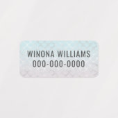 Cute Girl Mermaid Kinder Name Phone School Clothin Labels (Design 1)