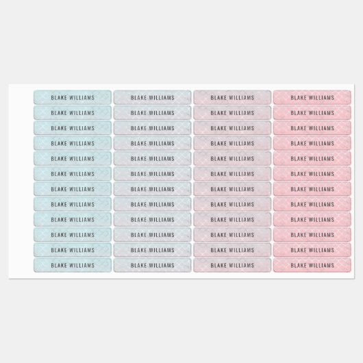 Cute Girl Mermaid Kinder Name School Waterproof Labels (Vel)