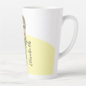 Cute Girl met Cat Personalized Tall Latte Mok (Rechts)