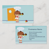 Cute Girl met Cupcakes Visitekaartje (Voorkant / Achterkant)