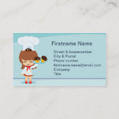 Cute Girl met Cupcakes Visitekaartje (Achterkant)