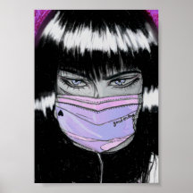 Cute Girl met gezichtsmasker
