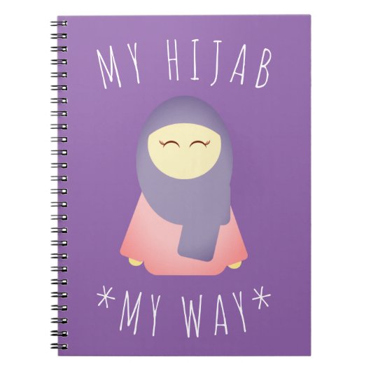 CUTE GIRL MET HIJAB NOTITIEBOEK ISLAMIC GIFT (Voorkant)