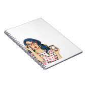 Cute girl met koffiekop notitieboek (Rechterzijde)