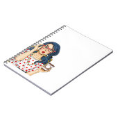 Cute girl met koffiekop notitieboek (Linkerzijde)