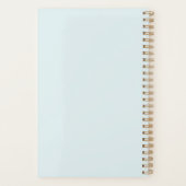 Cute Girl met lange-haarillustratie blauw Planner (Achterkant)