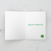 Cute Girl met Shamrock St Patrick's Day Card Kaart (Binnen)