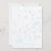 Cute Girl Monster Birthday Party Kaart (Achterkant)