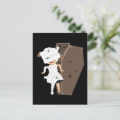 Cute Girl Mummy Coffin Halloween Design Briefkaart (Staand voorkant)