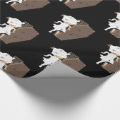 Cute Girl Mummy Coffin Halloween Design Cadeaupapier (Hoek)