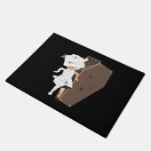 Cute Girl Mummy Coffin Halloween Design Deurmat (Schuin)