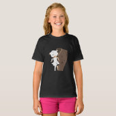 Cute Girl Mummy Coffin Halloween Design T-shirt (Voorkant volledig)