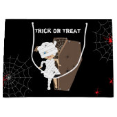 Cute Girl Mummy Coffin Halloween Groot Cadeauzakje (Voorkant)