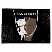 Cute Girl Mummy Coffin Halloween Groot Cadeauzakje (Achterkant)
