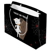 Cute Girl Mummy Coffin Halloween Groot Cadeauzakje (Achterkant Gekanteld)