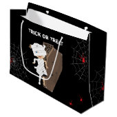 Cute Girl Mummy Coffin Halloween Groot Cadeauzakje (Voorkant Gekanteld)