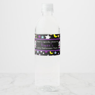 Cute Girl Mummy Halloween Party Waterfles Etiket
