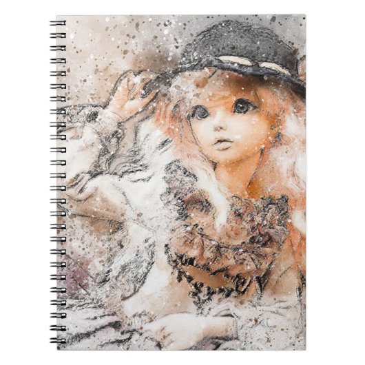 Cute Girl Notitieboek (Voorkant)
