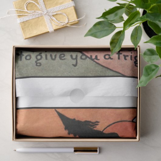 Cute  Girl op Scary Halloween Night Tissuepapier (Geschenk)