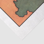 Cute  Girl op Scary Halloween Night Tissuepapier (Detail)