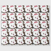 Cute girl panda oké! cadeaupapier (Vlak)