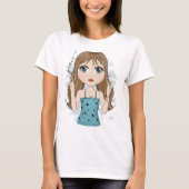 Cute Girl Peace Graphic Illustration Peace Peace T-shirt (Voorkant)