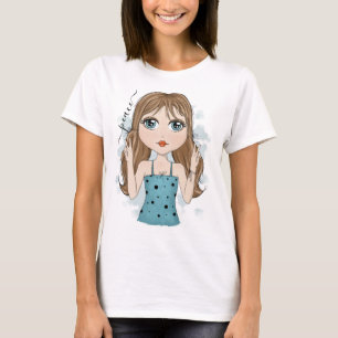 Cute Girl Peace Graphic Illustration Peace Peace T-shirt