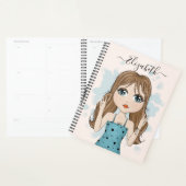 Cute Girl Peace Graphic Illustration Planner (Display)