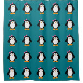Cute Girl Penguin Douchegordijn (Voorkant)