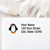 Cute Girl Penguin Etiket (Insitu)