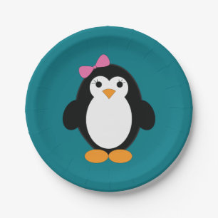 Cute Girl Penguin Papieren Bordje