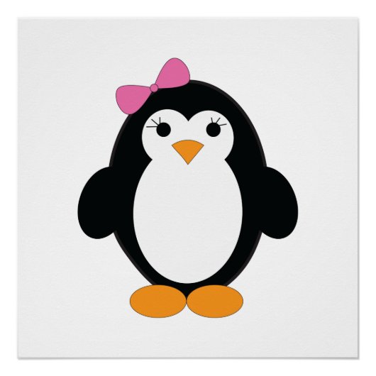 Cute Girl Penguin Perfect Poster (Voorkant)