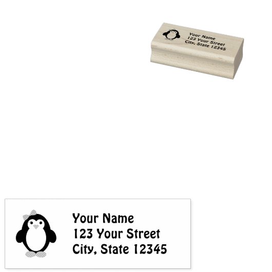 Cute Girl Penguin Rubberstempel (Gestempeld)