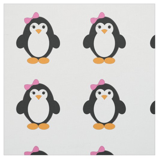 Cute Girl Penguin Stof (Swatch)