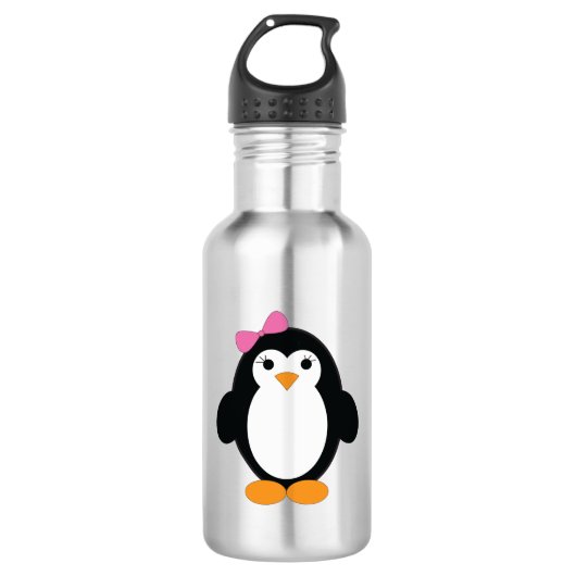 Cute Girl Penguin Waterfles (Voorkant)