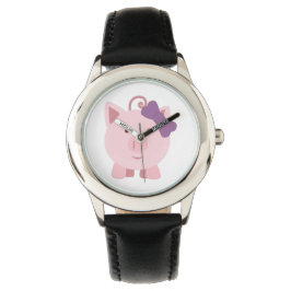 Cute Girl Pig Horloge