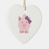Cute Girl Pig Keramisch Ornament (Rechts)