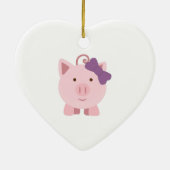 Cute Girl Pig Keramisch Ornament (Achterkant)