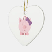Cute Girl Pig Keramisch Ornament (Links)