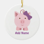 Cute Girl Pig Keramisch Ornament (Voorkant)