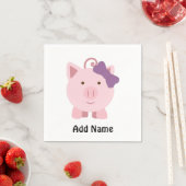 Cute Girl Pig Servetten (Insitu)