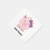 Cute Girl Pig Servetten (Hoek)
