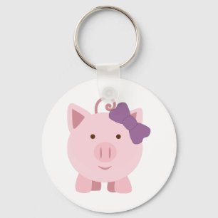 Cute Girl Pig Sleutelhanger