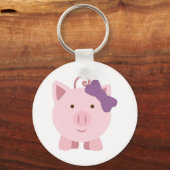 Cute Girl Pig Sleutelhanger (Voorkant)