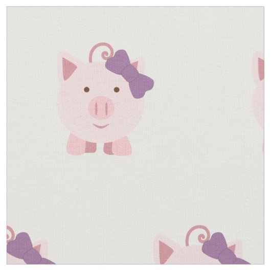 Cute Girl Pig Stof (Close Up)