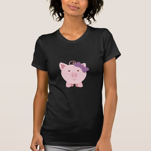 Cute Girl Pig T-shirt (Voorkant)