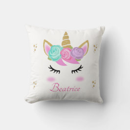 Cute Girl Pillow met Unicorn en sterren Kussen