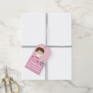 Cute Girl Pink Birthday Party Gift Labels Cadeaulabel