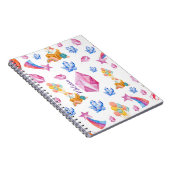 Cute Girl Pink Star Personalized Unicorn Pattern Notitieboek (Rechterzijde)