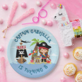 Cute Girl Pirate Party Paper Bord (Feest)